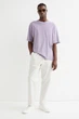 Футболка H&M Relaxed Fit XL фиолетовый 1003662009 - изображение 1