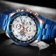 Наручний годинник Forsining 6909 Blue-Cuprum-White - изображение 2