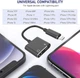 Переходник для наушников Denmen 2in1 Dual port digital 3.5mm - изображение 4