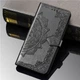 Кожаный чехол-книжка Epik Art Case с визитницей для Xiaomi Redmi Note 8T Черный - изображение 6