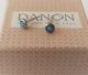 Серьги пусеты голубой опал DANON E2868S10 - изображение 2