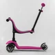 Детский трехколесный самокат-велобег Best Scooter PL-105 3 в 1 с сиденьем и родительской ручкой, Сиреневый - изображение 3