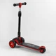 Детский трехколесный самокат Best Scooter 44116 со складным алюминиевым рулем и светящимися колесами, Красный - изображение 2