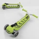 Детский трехколесный самокат Best Scooter Y-00436 со складным рулем и светящимися колесами, Салатовый - изображение 6