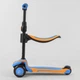 Детский трехколесный самокат-беговел Best Scooter JS-30918 с сиденьем и светящимися колесами, Сине-оранжевый - изображение 2