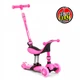 Детский трехколесный самокат-велобег Best Scooter BS-23180 3 в 1 с родительской ручкой и сиденьем с амортизаторами, Розовый - изображение 1