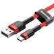 USB кабель роз'єм USB на Type-C BASEUS cafule (1m, 3A). Red - зображення 5