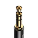 Кабель перехідник Type-C на Mini-Jack 3.5 (AUX) Baseus (1,2 м). Black - зображення 3
