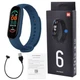Смарт часы FitPro Smart Band M6 фитнес синий - изображение 4