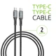 Кабель Intaleo CBGPD60WTT2 Type-C to Type-C 2 м 60W Серый (1283126518102) - изображение 3