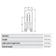 Лампочка Osram LEDVANCE HALOPIN ECO 33W/460Lm/2700K G9 (4008321208668) - изображение 3
