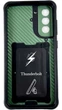 Чехол New Armor c кольцом-подставкой на Samsung Galaxy S21 FE зеленый - изображение 3