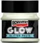 Паста Pentart Glow in the dark 30мл голубая с глиттером - изображение 1