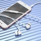 Наушники c микрофоном HOCO M76 Maya universal earphones with mic (3.5mm, 1,2 метра). White - изображение 3