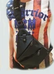 Сумка через плече Cross Body водоотталкивающая ткань (рюкзак через плечо) мессенджер, кобура Черная - изображение 4