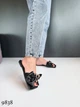 Женские шлёпки Sweet Shoes Эко кожа (9838) 38 24.5 см Черные - изображение 3
