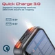 УМБ Promate SolarTank-20PDCi 20000 mAh с солнечной панелью 20W PD USB-C 18W QC 2xUSB-A 10.5W USB-C и Lightning коннекторы Black (solartank-20pdci.black) - изображение 4