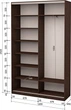 Шкаф-купе двухдверный Roko 120х242х45 см ДСП Дуб Венге (20200024991) - изображение 2