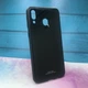 Силіконовий чохол Glass case зі скляною задньою панеллю для Samsung Galaxy M20 Чорний - зображення 1