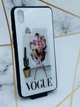 Силиконовый чехол Glass case со стеклянной задней панелью для Xiaomi Redmi 7A Девушка с журналом - изображение 1