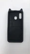 Чохол силіконовий 3D Case з плаваючими блискітками на Samsung Galaxy А20Е Кіт чорний - зображення 2