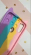 Чохол Антистрес Поп-Іт Pop для Samsung Galaxy А11 Попіт Котик з сердечком Рожево-фіол. - зображення 4
