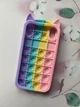 Силиконовый чехол Поп ит Антистресс Поп-Ит Pop It на iPhone XR Попит Котик розово-фиолетовый - изображение 2