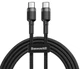 Кабель Baseus Cafule USB-С-USB-C, 3A, 1м Gray/Black (CATKLF-GG1) - изображение 1