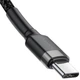Кабель Baseus Cafule USB-С-USB-C, 3A, 1м Gray/Black (CATKLF-GG1) - изображение 2