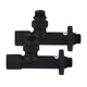 Набор Кран вентильный угловой с американкой Solomon Lux 1/2″ 7777 (2шт.) Black 000020284 - изображение 4