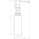 Дозатор жидкого мыла врезной Globus Lux SS8444 SUS304 - изображение 3