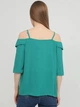 Демісезонна блуза BEBE PLUS 21179 S (36173S) Бірюзовий - зображення 2