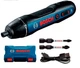 Аккумуляторная отвертка Bosch Professional GO 2 + коробка + 2 биты (06019H2100) - изображение 1