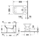 Биде напольное DURAVIT 1930 белое 0267100000 - изображение 2