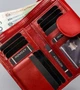 Женский кожаный кошелек Badura с RFID 9,5 х 17,5 х 3,3 (PO_D116CR_CE) - красный - изображение 6