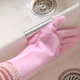 Рукавички для миття посуду Clean Step Рожеві господарські силіконові з гумовими ворсинками - зображення 7