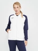 Толстовка на молнии утепленная с капюшоном женская Joma Academy Iv 901336.203 L Белая с темно-синим (8424309457259) - изображение 1