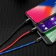 USB кабель 3в1 Micro USB/Lightning/Type-C Baseus Three Primary Colors (1.2m, 3.5A). Black - зображення 5