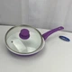 Сковорода універсальна Barton Steel BS-7522-Violet 22 см фіолетова - зображення 3
