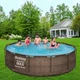 Бассейн каркасный Bestway 9150 л 366x100 cм с насосом 2006 л/ч и лестницей Коричневый (IP-171177) - изображение 2
