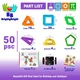 Магнитный Конструктор 3D Магниты 50 деталей Brighty Bright - изображение 3