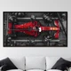 Картина на холсте Холстович Формула 1 Formula One 50x100 см. Картина для фанатов формулы один - Ferrari 16, Шарль Леклер, Charles Leclerc - изображение 5