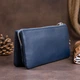 Вместительный клатч на два отделения женский ST Leather 19248 Синий - изображение 4