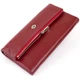 Клатч конверт с карманом для мобильного кожаный женский ST Leather 19273 Бордовый - изображение 1