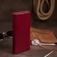 Клатч конверт с карманом для мобильного кожаный женский ST Leather 19273 Бордовый - изображение 9