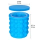 Силиконовая форма ведро для изготовления льда Ice Cube Maker с крышкой (синяя) (0531) - изображение 2