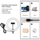 Кільцева USB LED-лампа Puluz PKT3035 10" + штатив 1.1 м - зображення 3