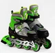Роликовые коньки Best Roller (38-42) светящиеся PU колёса, в сумке. Green/Grey (116286) - изображение 1