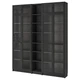 Книжкова шафа з дверцятами IKEA BILLY / OXBERG 200x30x237 см чорно-коричнева (690.204.73) - изображение 1