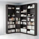 Кутова книжкова шафа IKEA BILLY 215 / 135x28x237 см чорно-коричнева (290.204.70) - зображення 2